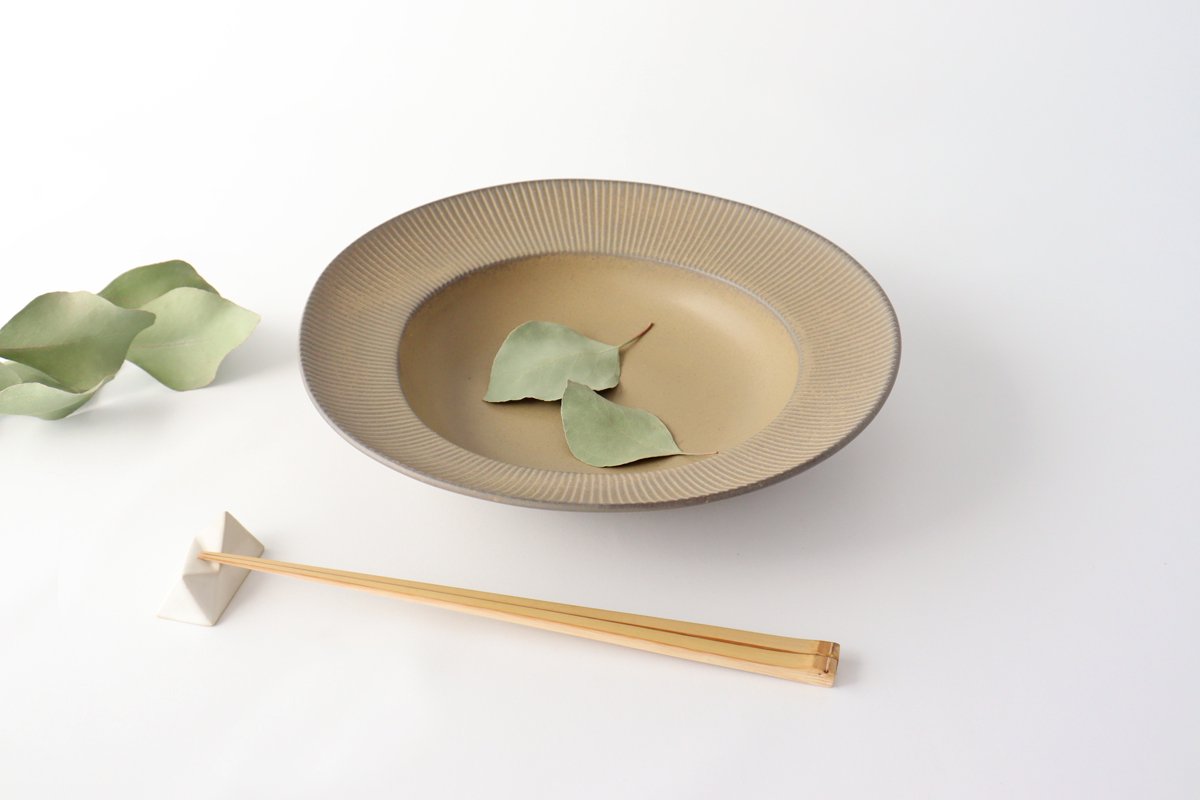 ORLO Pasta Plate Brown | Mino Ware
