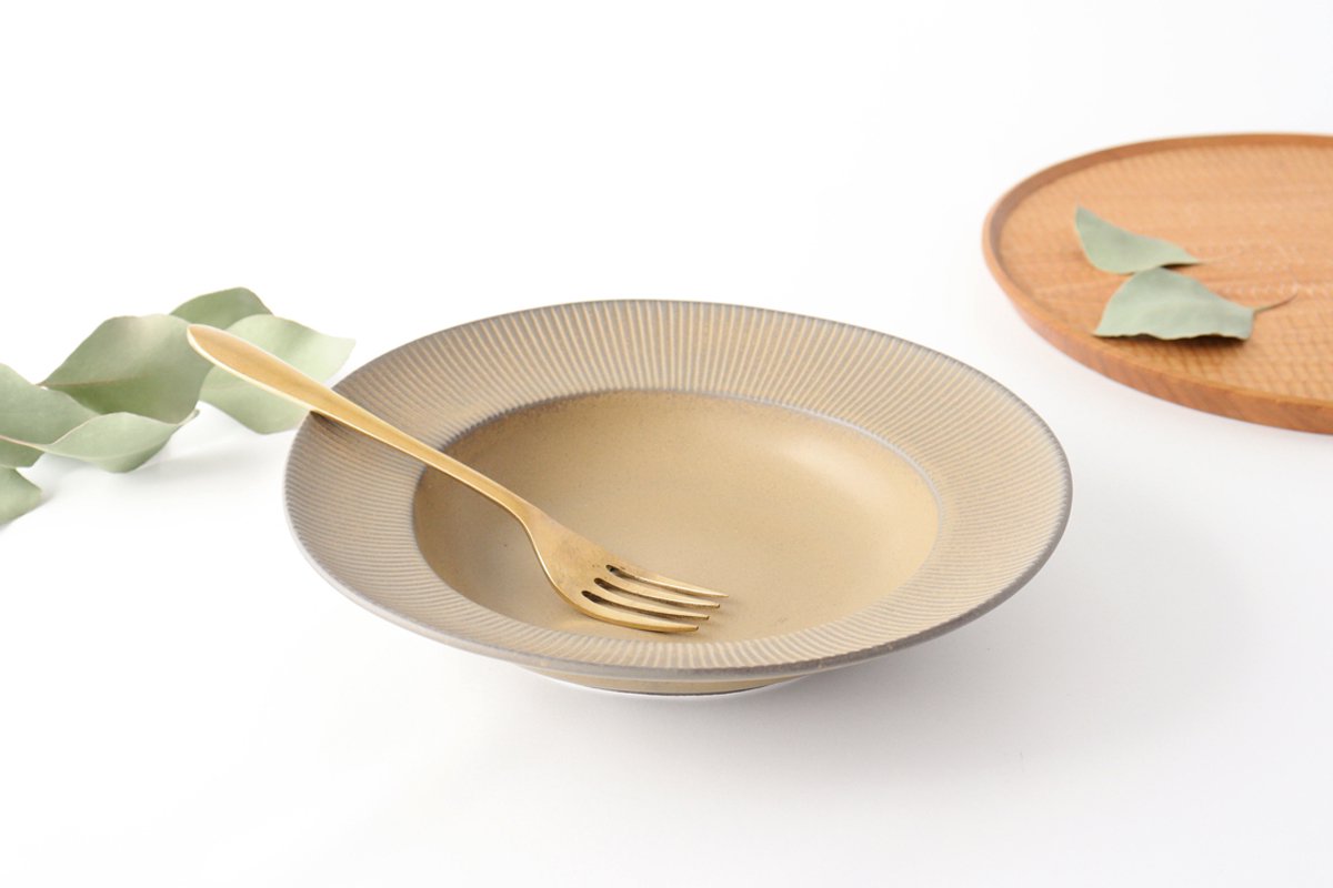 ORLO Pasta Plate Brown | Mino Ware