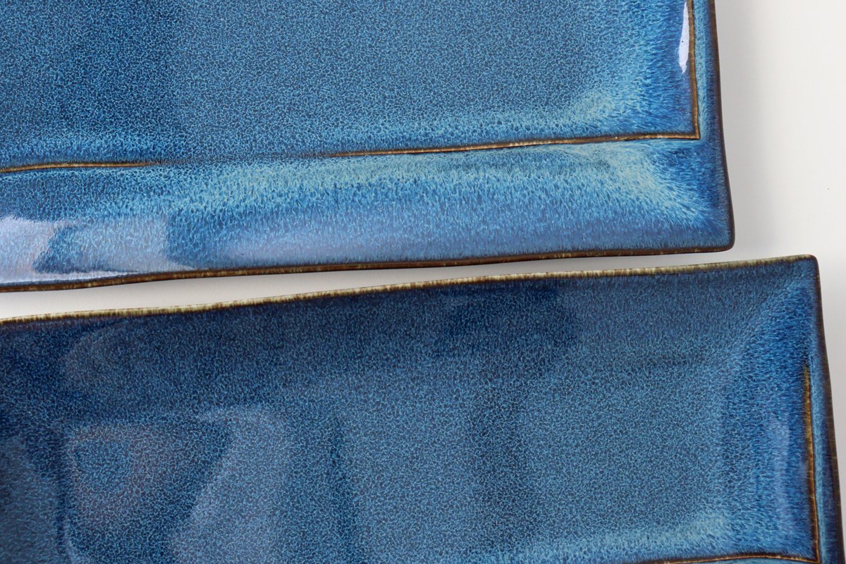 ORLO Long Square Plate Indigo Blue L | Sushi Plate Mino Ware