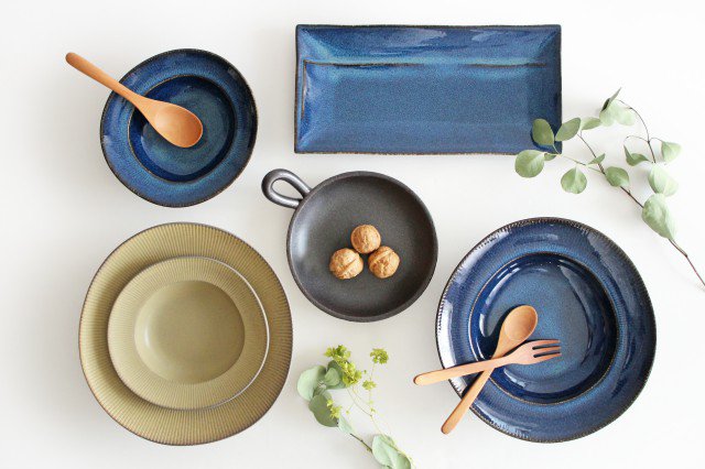 ORLO Long Square Plate Indigo Blue L | Sushi Plate Mino Ware