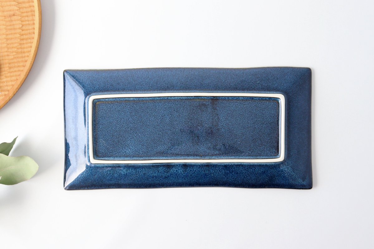 ORLO Long Square Plate Indigo Blue L | Sushi Plate Mino Ware