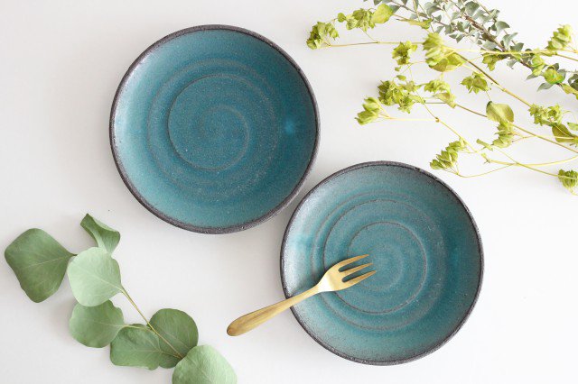 Round Plate Blue 15cm/5.9in | Mino Ware