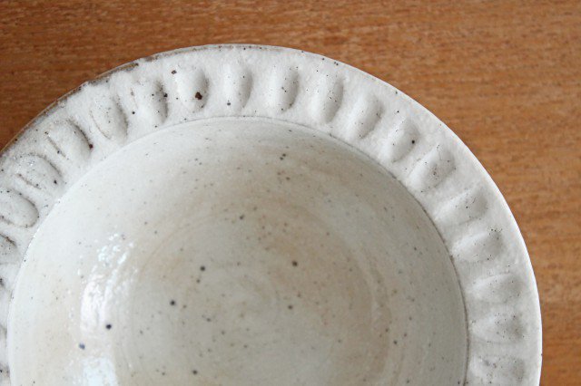 Round Deep Bowl White Shinogi | Serving Bowl Mino Ware