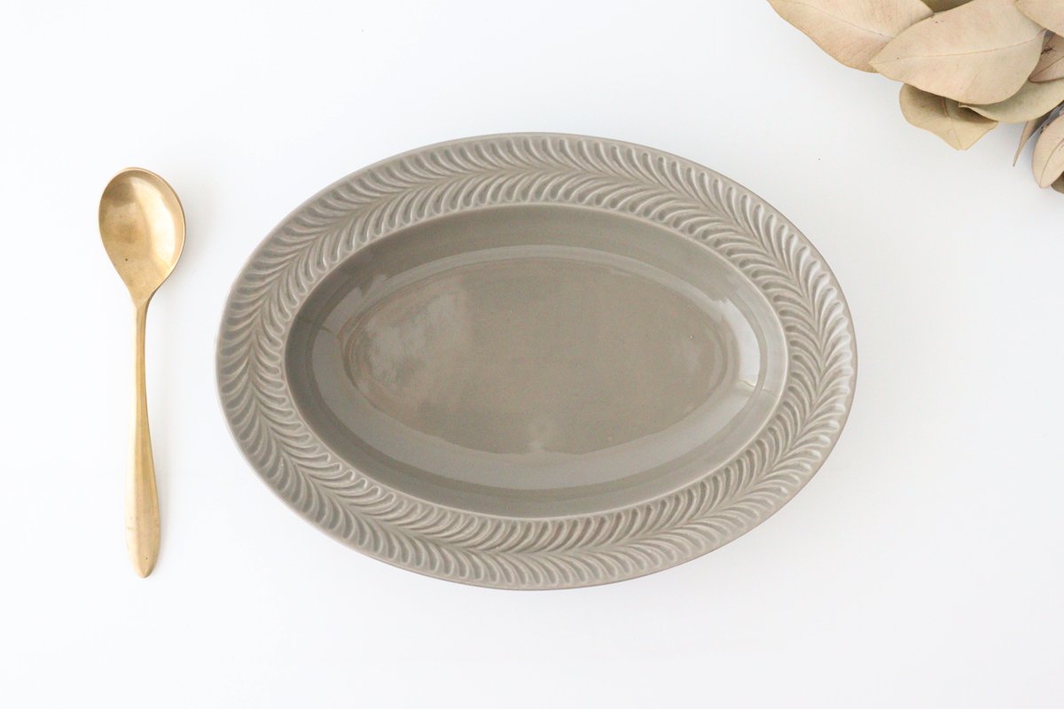 Oval Plate Rosemary Gray | Hasami Ware