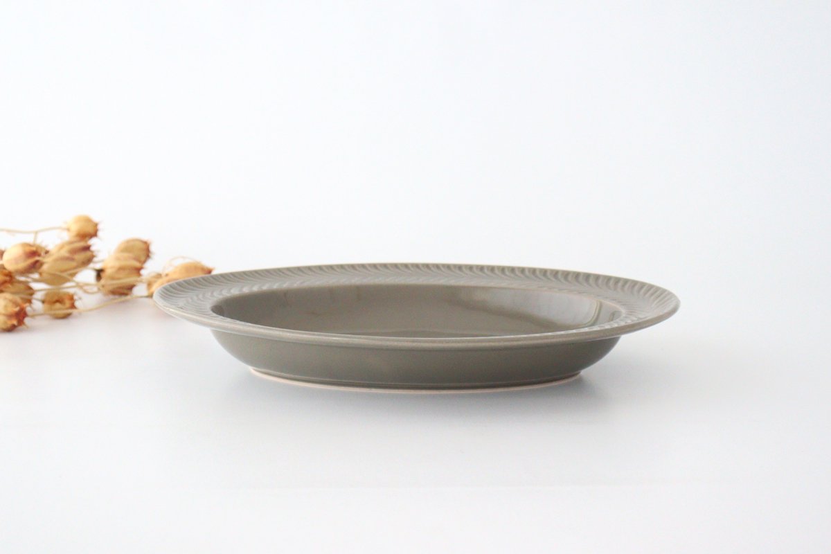 Oval Plate Rosemary Gray | Hasami Ware