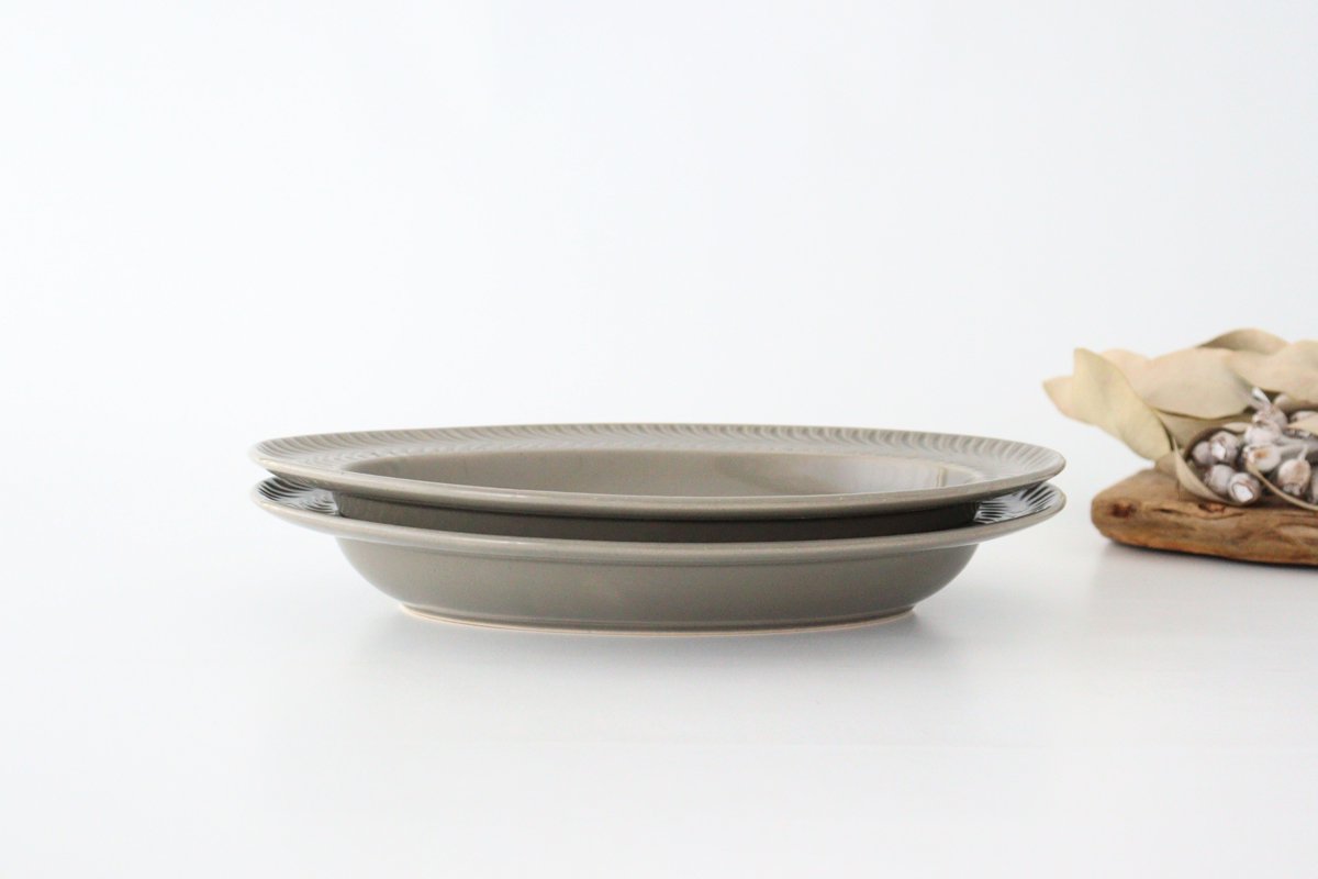 Oval Plate Rosemary Gray | Hasami Ware