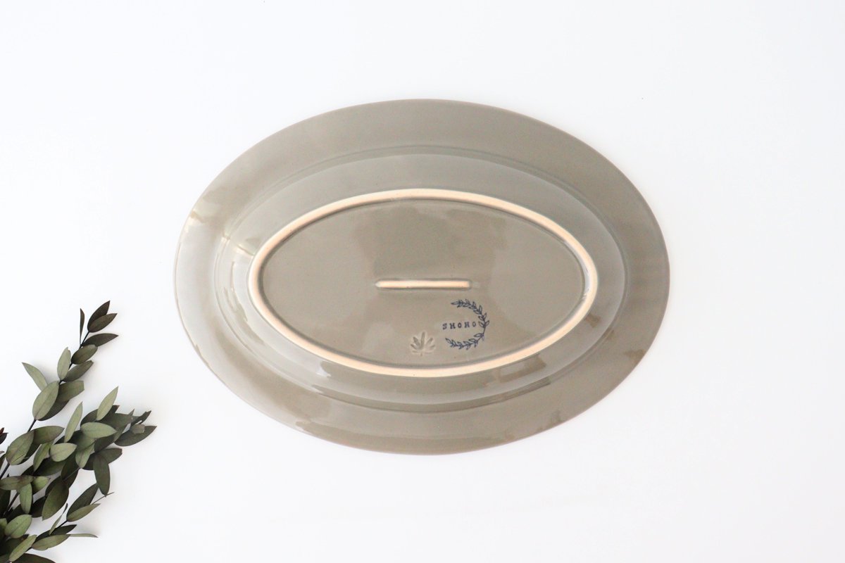 Oval Plate Rosemary Gray | Hasami Ware