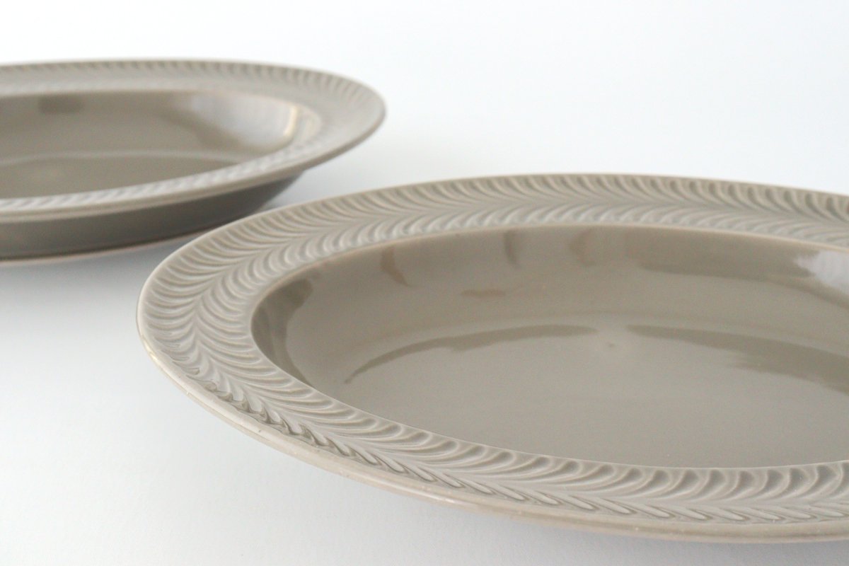 Oval Plate Rosemary Gray | Hasami Ware