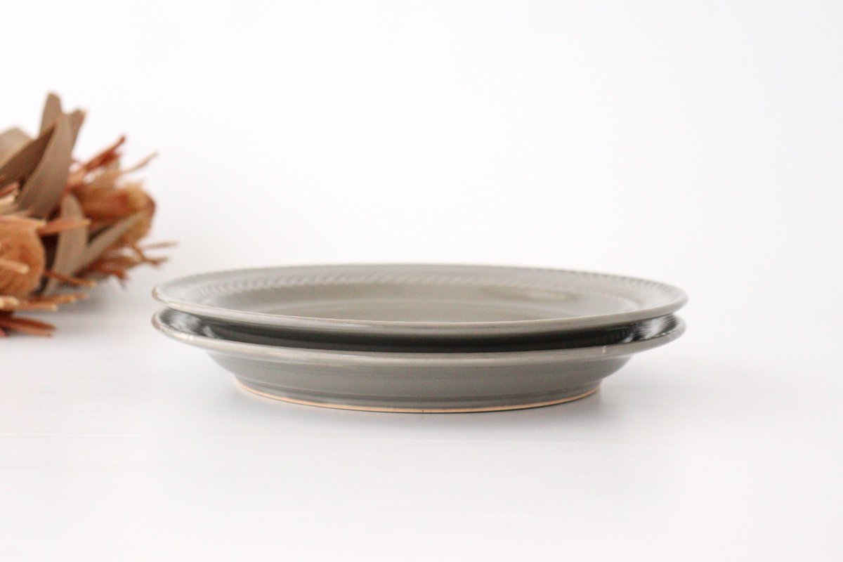 Round Plate Rosemary Gray 24㎝/9.4in | Hasami Ware