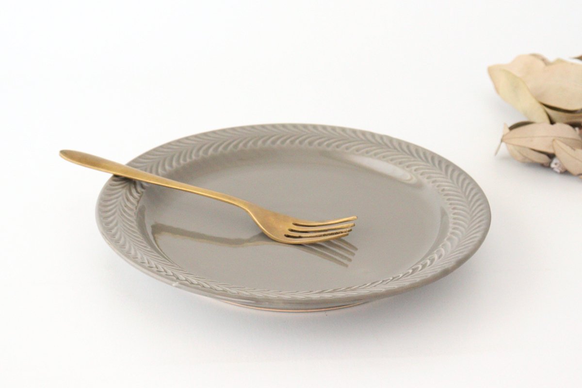 Round Plate Rosemary Gray 24㎝/9.4in | Hasami Ware
