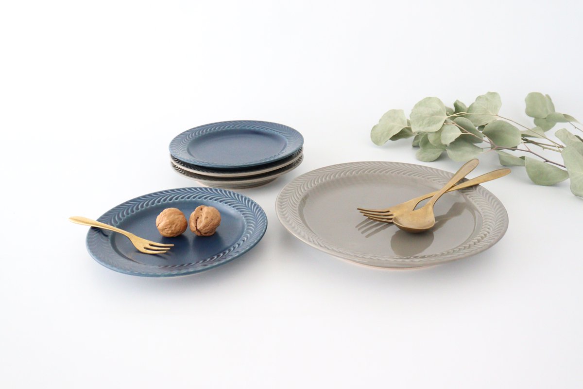 Round Plate Rosemary Gray 24㎝/9.4in | Hasami Ware