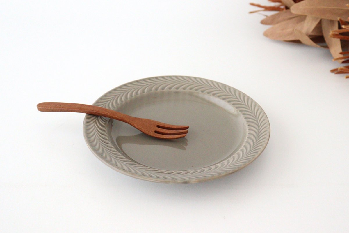 Round Plate Rosemary Gray 17.5㎝/6.9in | Hasami Ware