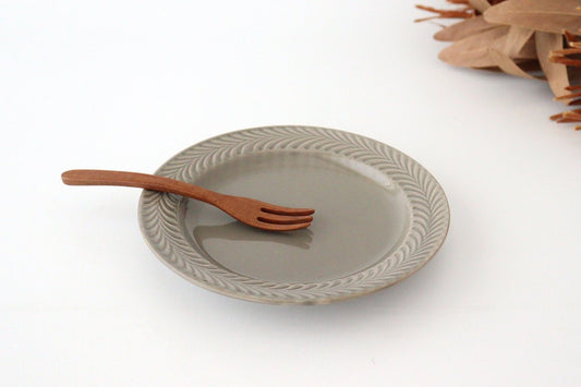 Round Plate Rosemary Gray 17.5㎝/6.9in | Hasami Ware-TOP