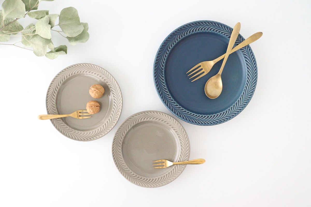 Round Plate Rosemary Gray 17.5㎝/6.9in | Hasami Ware