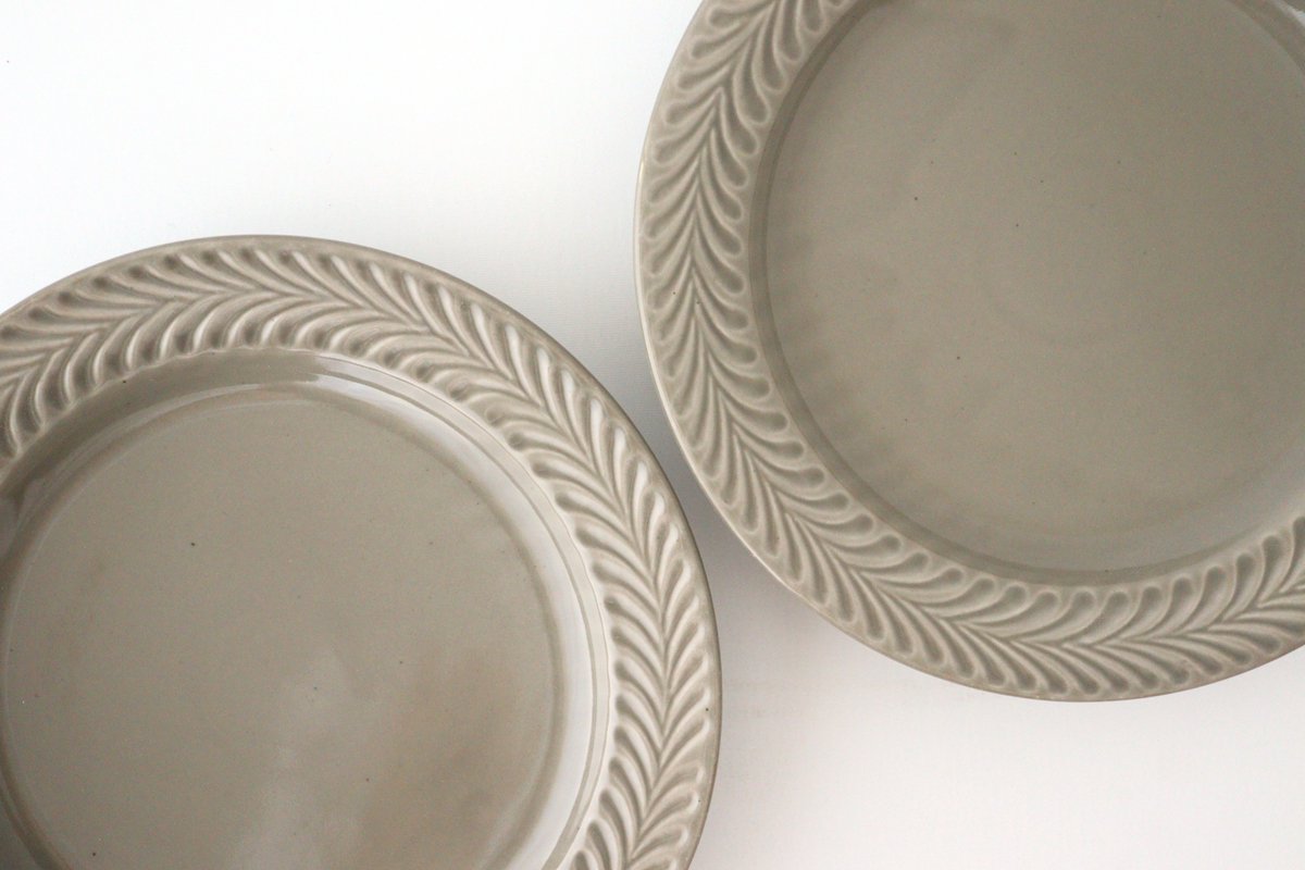 Round Plate Rosemary Gray 17.5㎝/6.9in | Hasami Ware