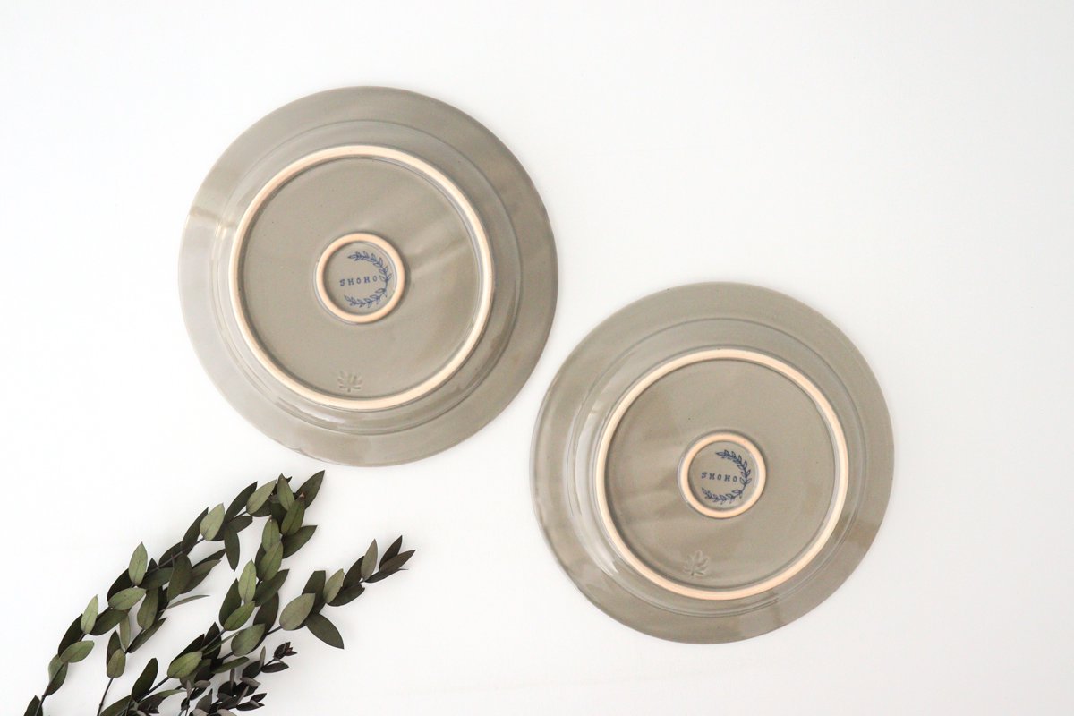 Round Plate Rosemary Gray 17.5㎝/6.9in | Hasami Ware