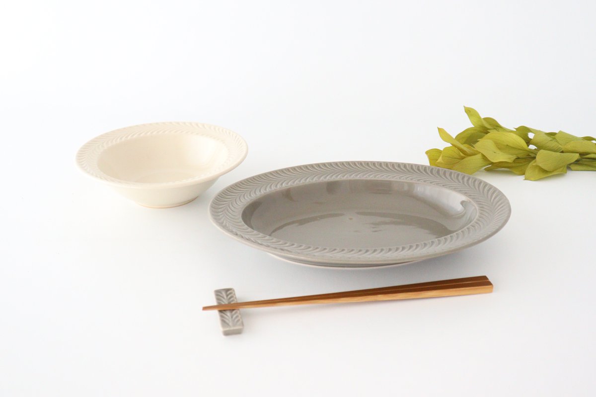 Chopstick Rest Rosemary Gray | Hashioki Hasami Ware