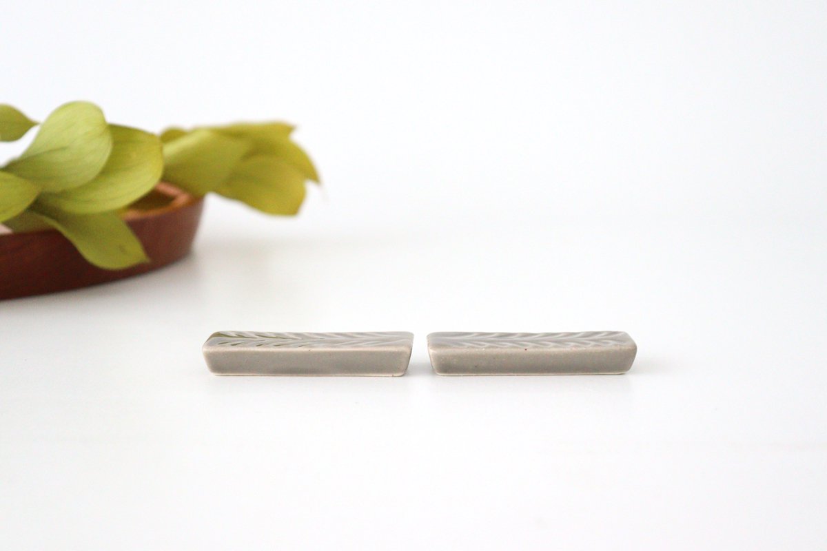 Chopstick Rest Rosemary Gray | Hashioki Hasami Ware
