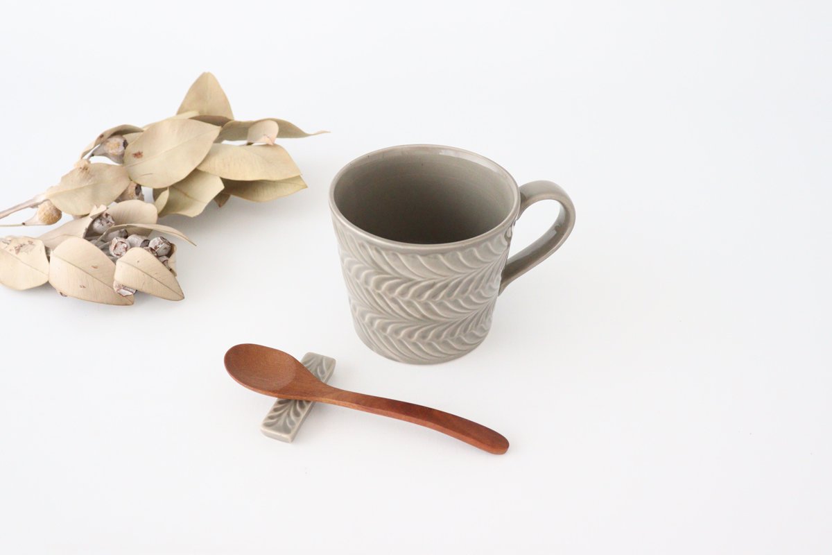 Chopstick Rest Rosemary Gray | Hashioki Hasami Ware