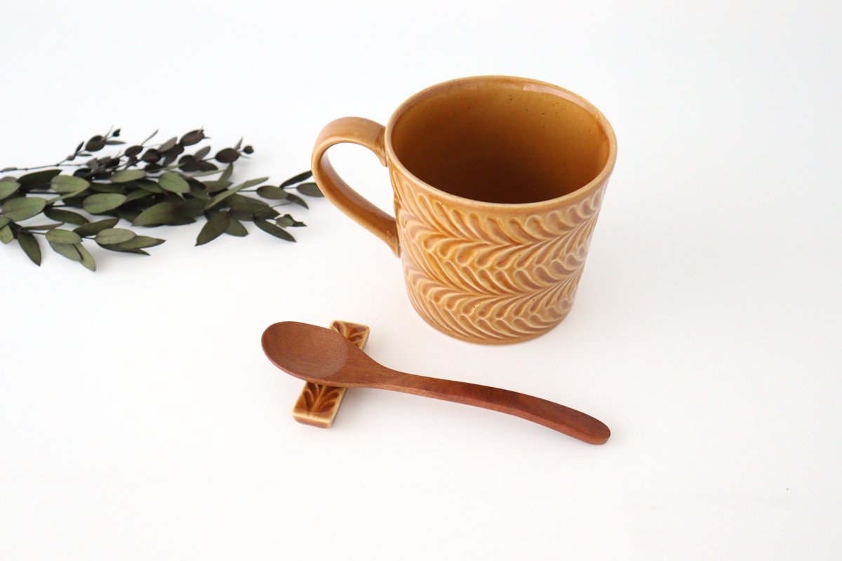 Chopstick Rest Rosemary Amber | Hashioki Hasami Ware