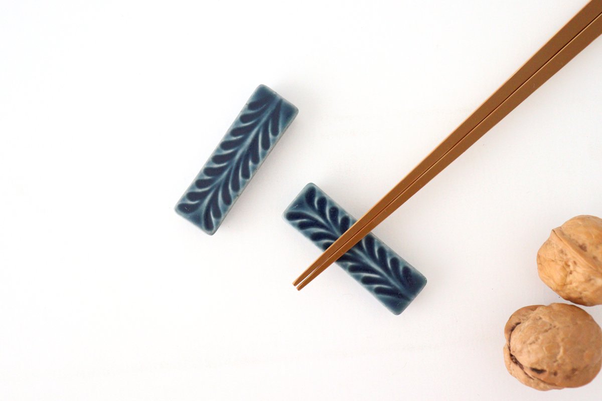 Chopstick Rest Rosemary Denim | Hashioki Hasami Ware