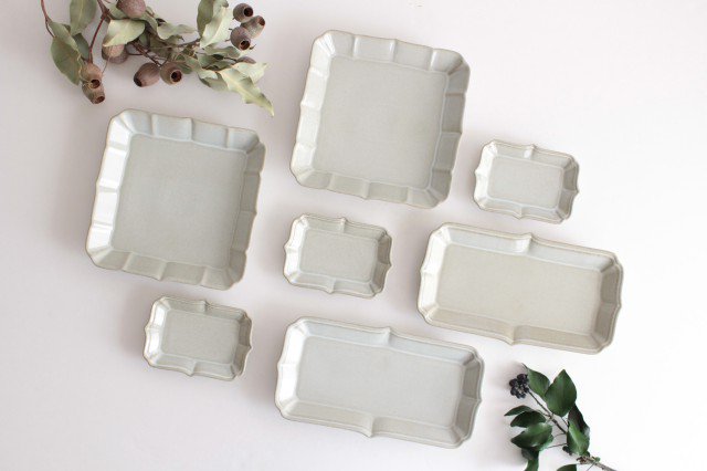 Square Plate White Small 18cm/7.08in | Sushi Plate Hasami Ware