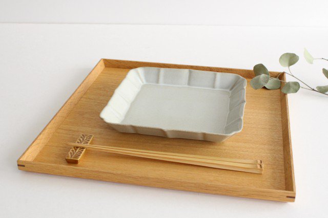 Square Plate White Small 18cm/7.08in | Sushi Plate Hasami Ware