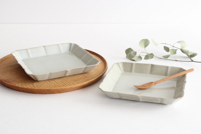 Square Plate White Small 18cm/7.08in | Sushi Plate Hasami Ware