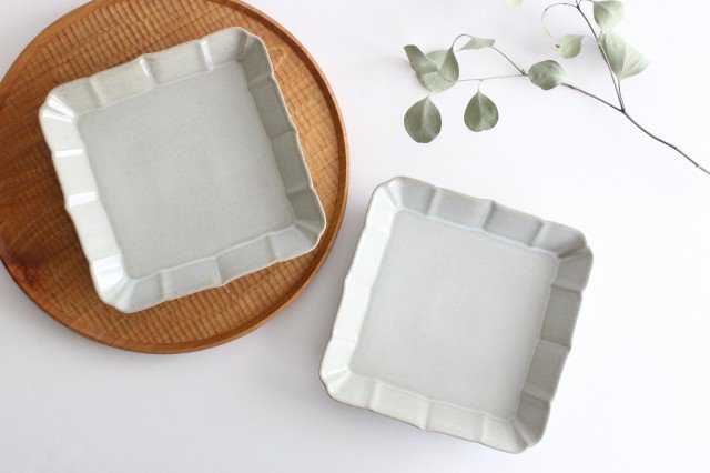 Square Plate White Small 18cm/7.08in | Sushi Plate Hasami Ware