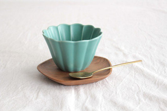 10cm bowl mint mat porcelain Kikuwari Hasami ware-TOP