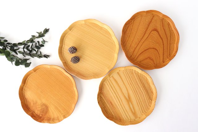 Aizawa Wood Crafts KITO Flower Tray Medium Zelkova