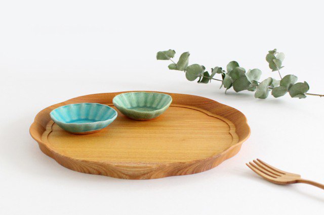 Aizawa Wood Crafts KITO Flower Tray Medium Zelkova