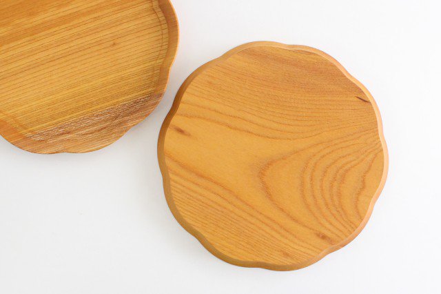 Aizawa Wood Crafts KITO Flower Tray Medium Zelkova