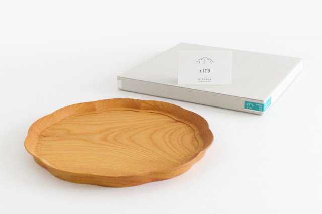 Aizawa Wood Crafts KITO Flower Tray Medium Zelkova