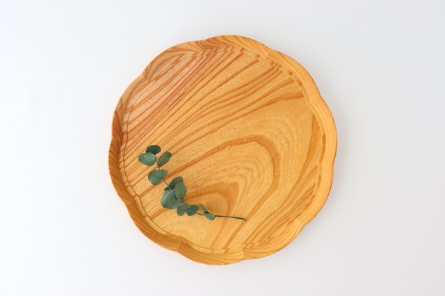 Aizawa Wood Crafts KITO Flower Tray Large Zelkova