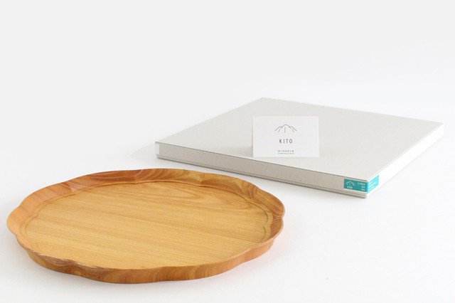 Aizawa Wood Crafts KITO Flower Tray Large Zelkova