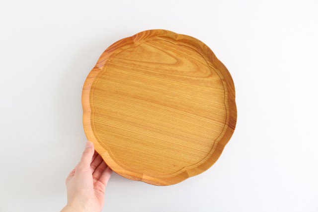 Aizawa Wood Crafts KITO Flower Tray Large Zelkova