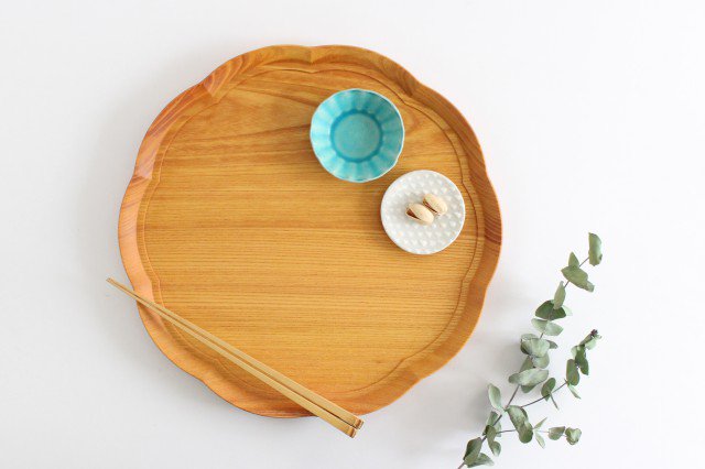 Aizawa Wood Crafts KITO Flower Tray Large Zelkova