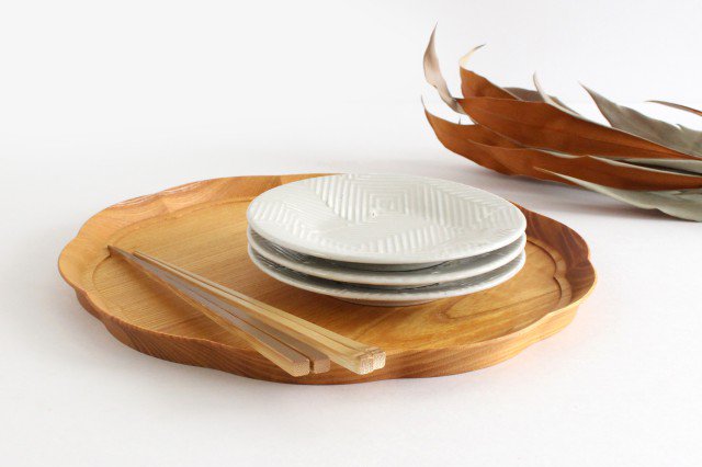 Aizawa Wood Crafts KITO Flower Tray Large Zelkova