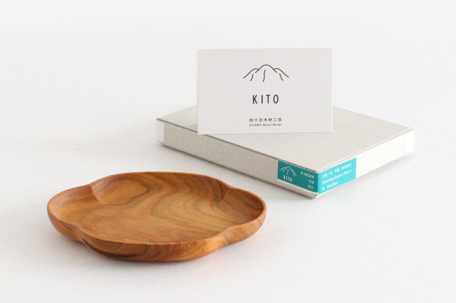 Aizawa Wood Crafts KITO Small Oval Plate Sakura