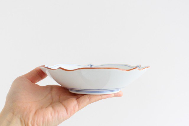 Flower-shaped Bowl Brown-Rimmed | Hasami Ware