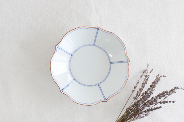 Flower-shaped Bowl Brown-Rimmed | Hasami Ware-Detail14