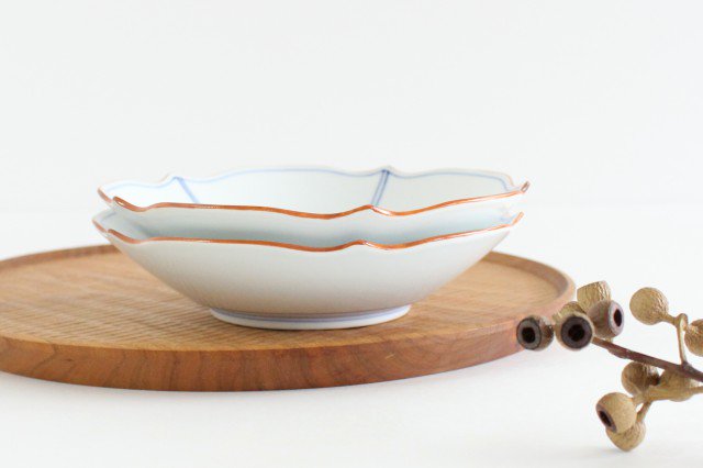 Flower-shaped Bowl Brown-Rimmed | Hasami Ware
