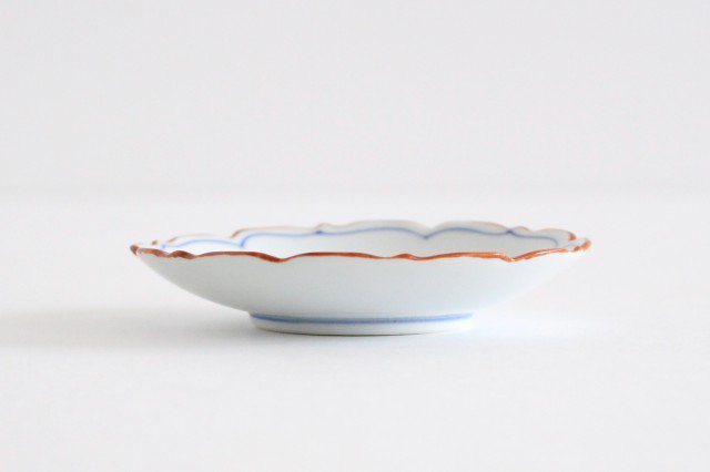 Small Flower Plate Blue-lines | Hasami Ware