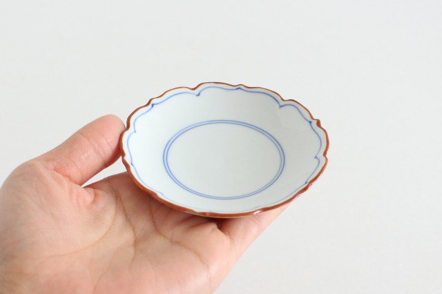 Small Flower Plate Blue-lines | Hasami Ware