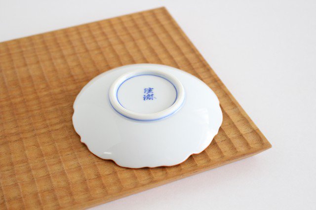 Small Flower Plate Blue-lines | Hasami Ware