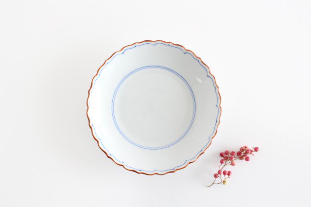 Flower-shaped Plate Brown-Rimmed | Hasami Ware
