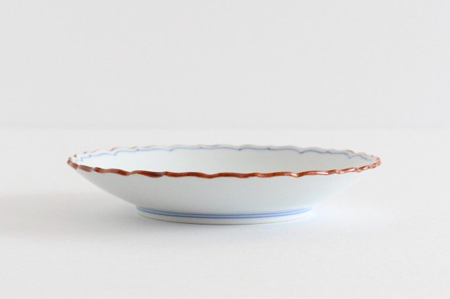 Flower-shaped Plate Brown-Rimmed | Hasami Ware