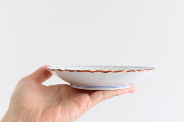 Flower-shaped Plate Brown-Rimmed | Hasami Ware