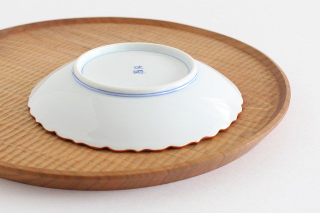 Flower-shaped Plate Brown-Rimmed | Hasami Ware